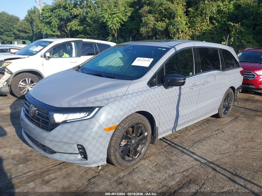 Vin: 5fnrl6h75pb050200, lot: 46633327, honda odyssey sport 20232