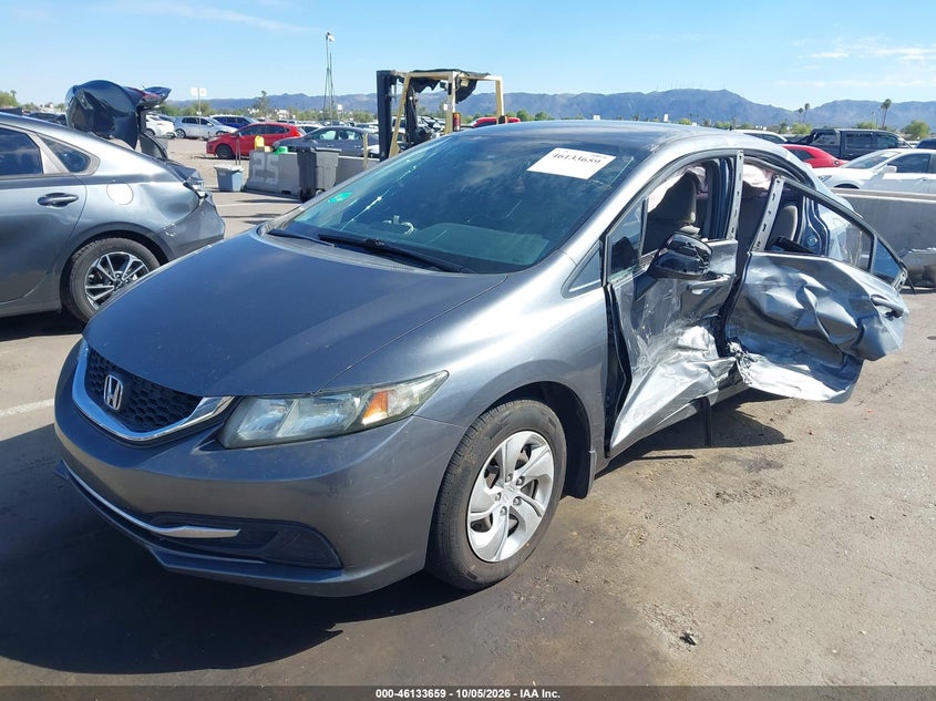 Vin: 19xfb2f5xde000345, lot: 46633392, honda civic lx 20132