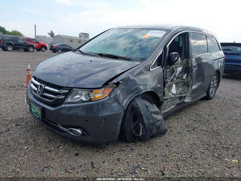 Vin: 5fnrl5h9xgb167475, lot: 46633418, honda odyssey touring/touring elite 20162