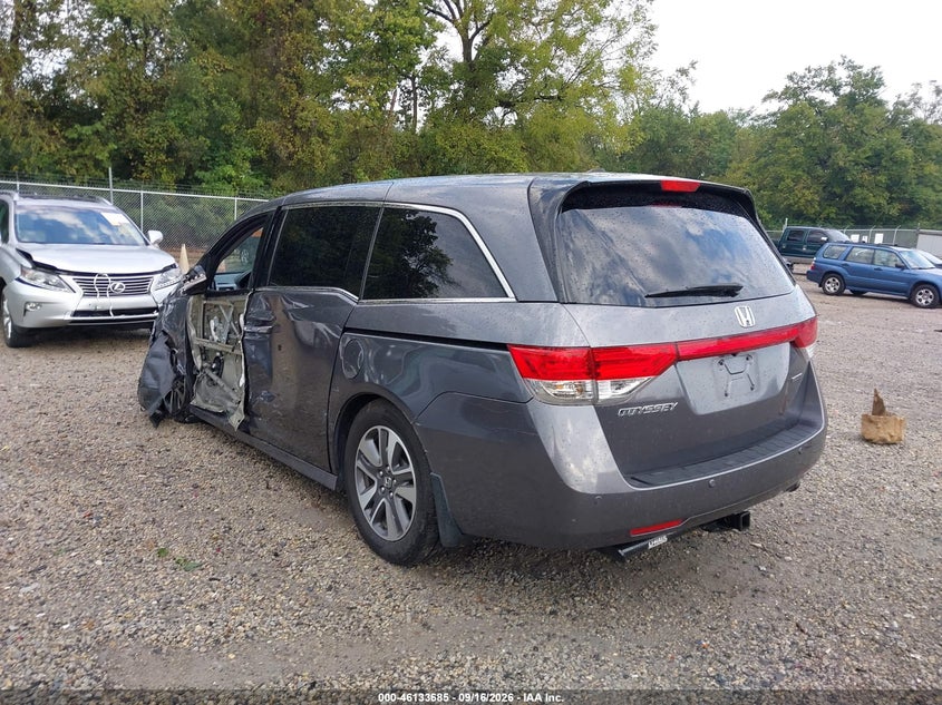 Vin: 5fnrl5h9xgb167475, lot: 46633418, honda odyssey touring/touring elite 20163