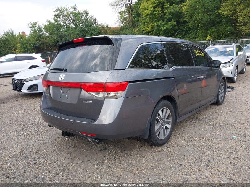 Vin: 5fnrl5h9xgb167475, lot: 46633418, honda odyssey touring/touring elite 20164
