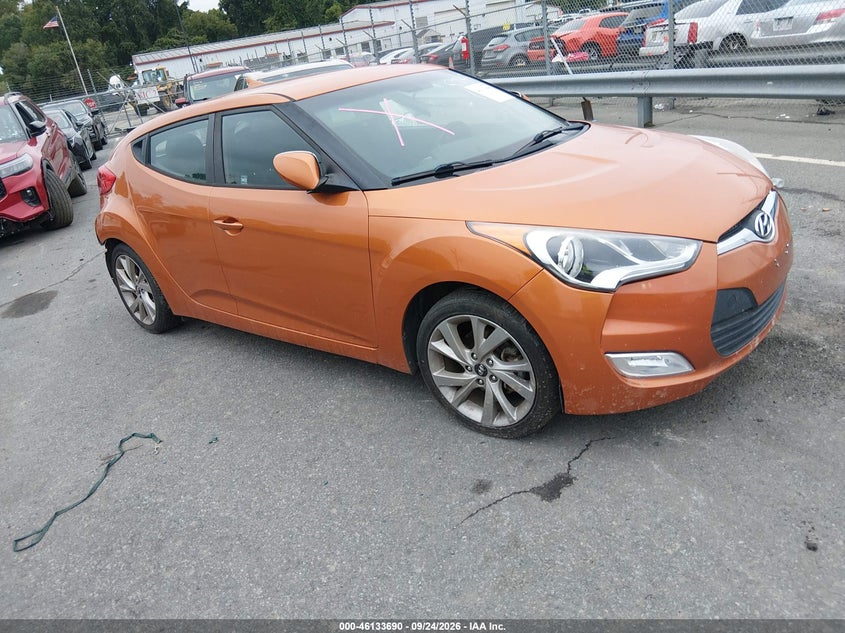 Vin: kmhtc6ad7hu308355, lot: 46633423, hyundai veloster 20171