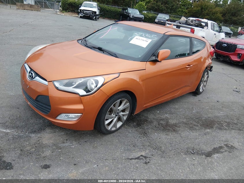 Vin: kmhtc6ad7hu308355, lot: 46633423, hyundai veloster 20172