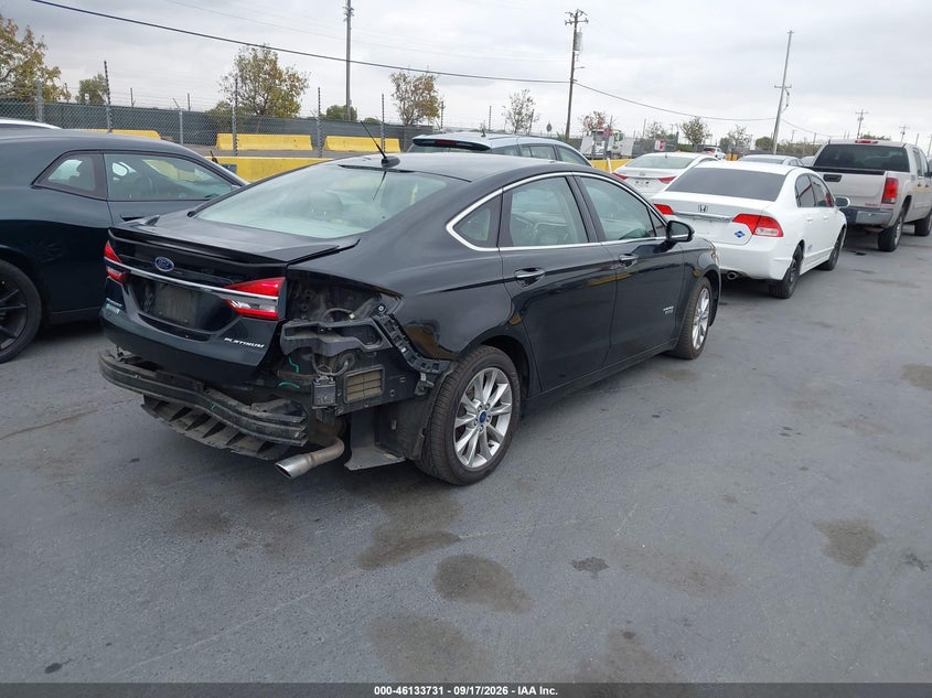Vin: 3fa6p0su2hr350933, lot: 46633464, ford fusion energi platinum 20174