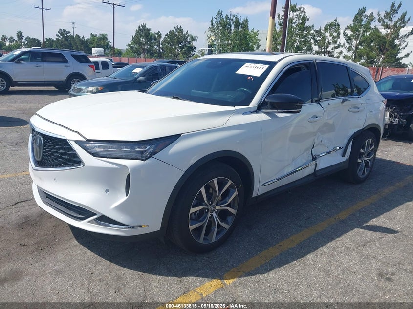 2022 Acura Mdx Technology Package, Оба бока, IAAI, VIN 5J8YD9H44NL004823 — фото 2