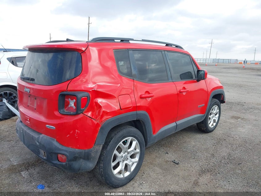 Vin: zaccjbbb6jph89397, lot: 46633697, jeep renegade latitude 4x4 20184