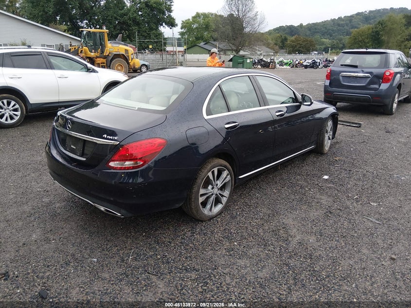 Vin: 55swf4kb3gu142013, lot: 46633705, mercedes-benz c 300 4matic 20164