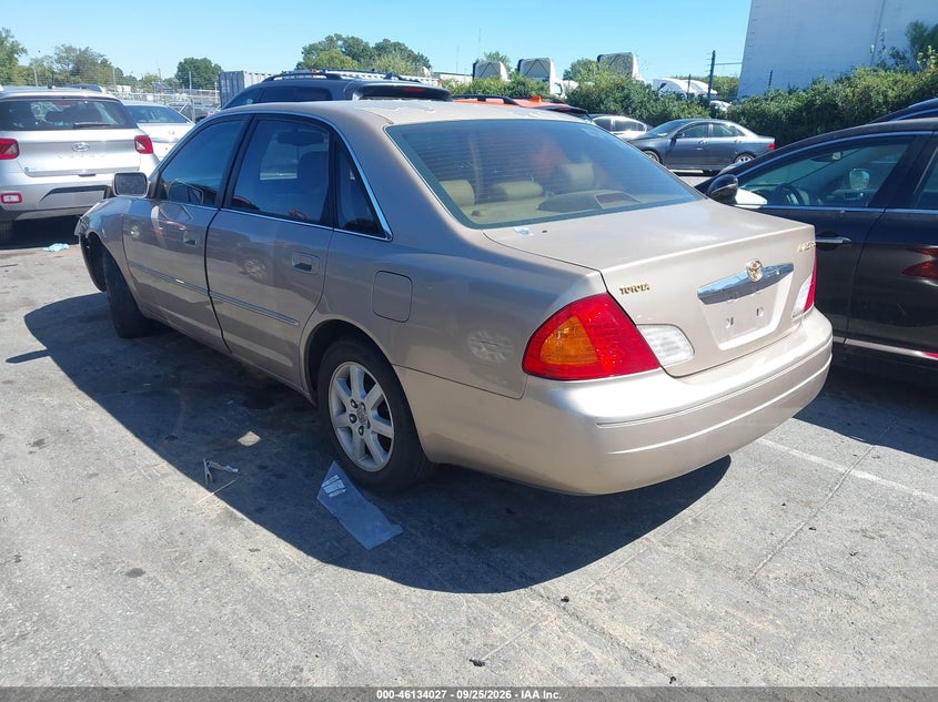TOYOTA AVALON 2001 VIN 4T1BF28B11U188025