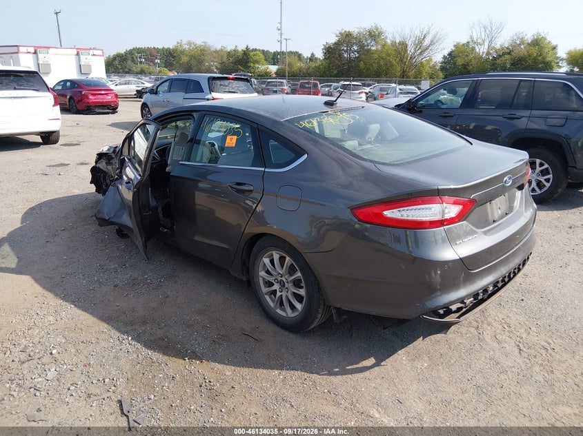 Vin: 3fa6p0g71gr121631, lot: 46633769, ford fusion s 20163