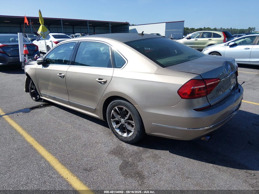 Vin: 1vwat7a33gc020195, lot: 46633794, volkswagen passat 1.8t s 20163