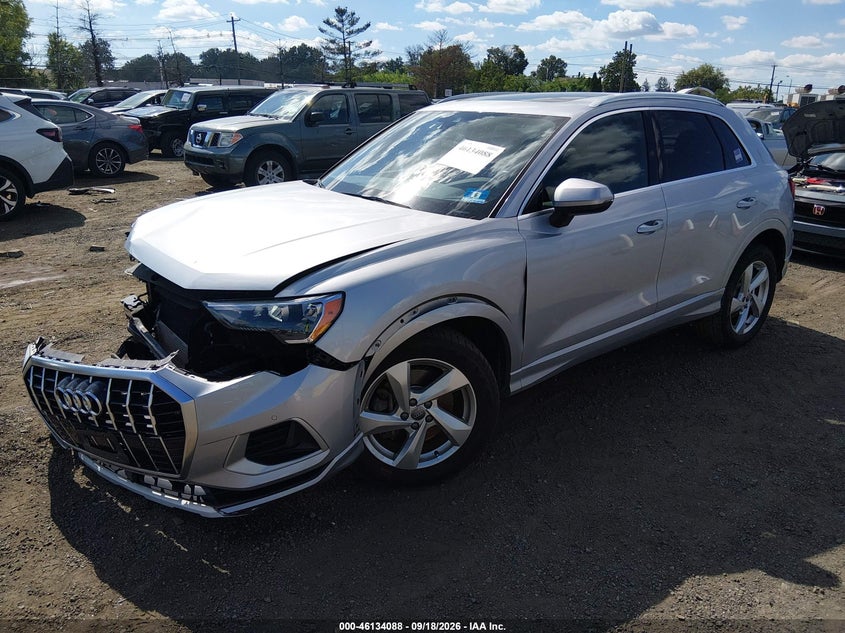 Vin: wa1aecf33l1083991, lot: 46633822, audi q3 premium 45 tfsi quattro tiptronic 20202