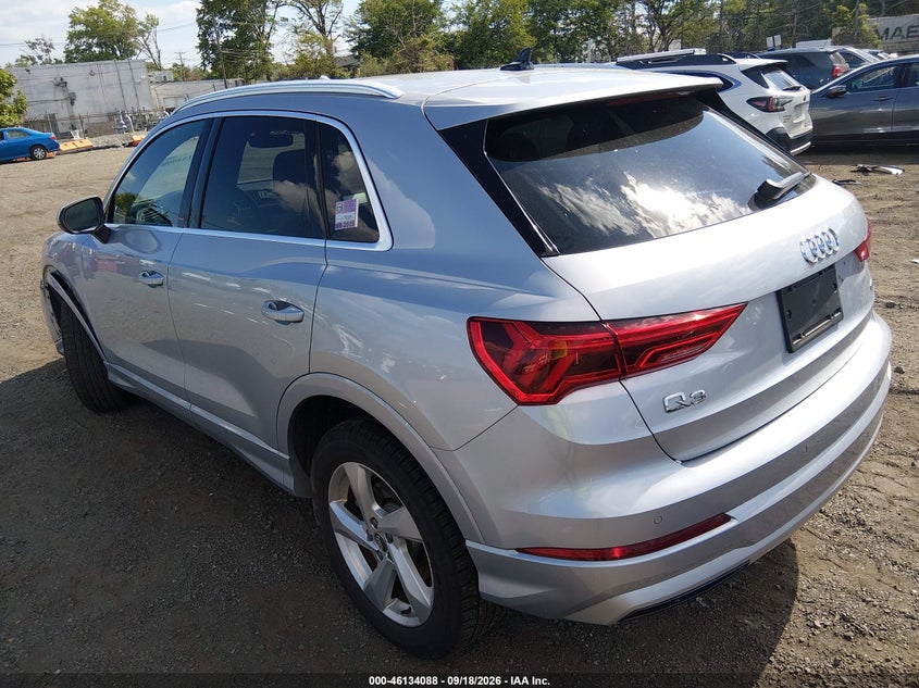 Vin: wa1aecf33l1083991, lot: 46633822, audi q3 premium 45 tfsi quattro tiptronic 20203