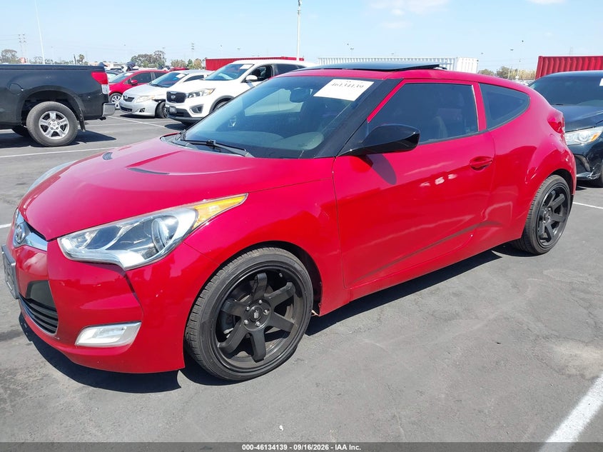 Vin: kmhtc6ad7du157284, lot: 46633873, hyundai veloster base w/gray 20132