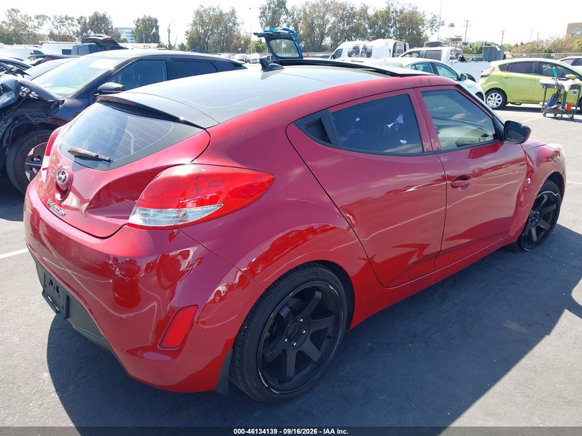 Vin: kmhtc6ad7du157284, lot: 46633873, hyundai veloster base w/gray 20134