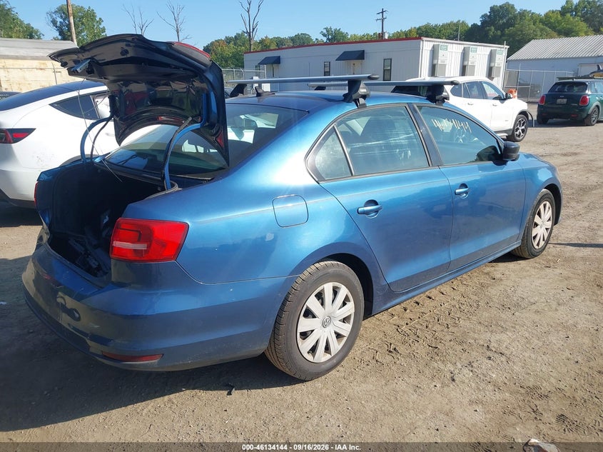 Vin: 3vw2k7aj6fm279542, lot: 46633879, volkswagen jetta 2.0l s 20154