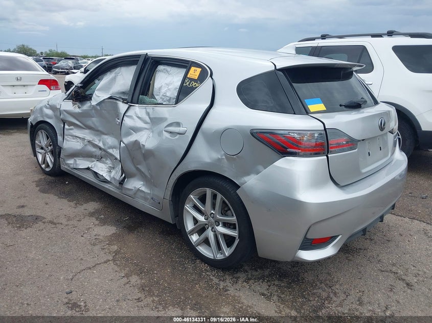 Vin: jthkd5bh5e2203439, lot: 46634065, lexus ct 200h 20143