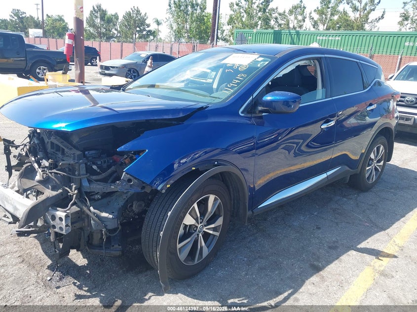 Vin: 5n1az2as6mc119418, lot: 46634131, nissan murano s intelligent awd 20212