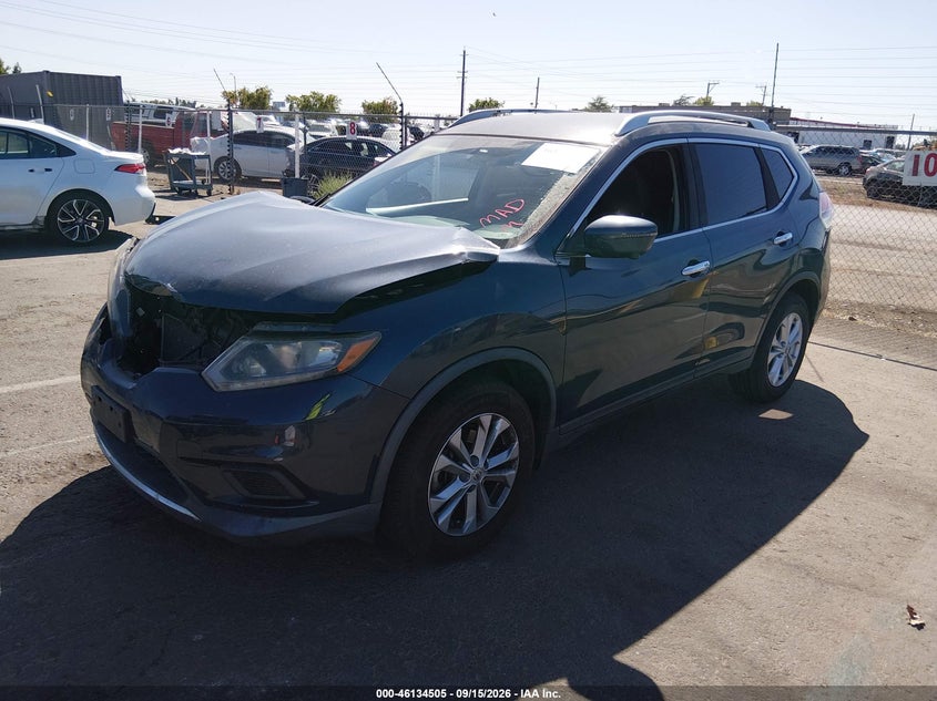 2016 Nissan Rogue, Front End, IAAI, VIN KNMAT2MT2GP637811 — photo 2