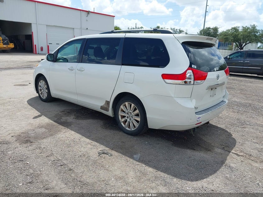 Vin: 5tddk3dc4bs019264, lot: 46634292, toyota sienna limited 20113