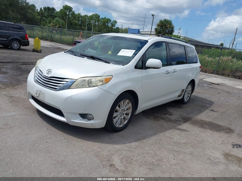 Vin: 5tddk3dc4bs019264, lot: 46634292, toyota sienna limited 20112