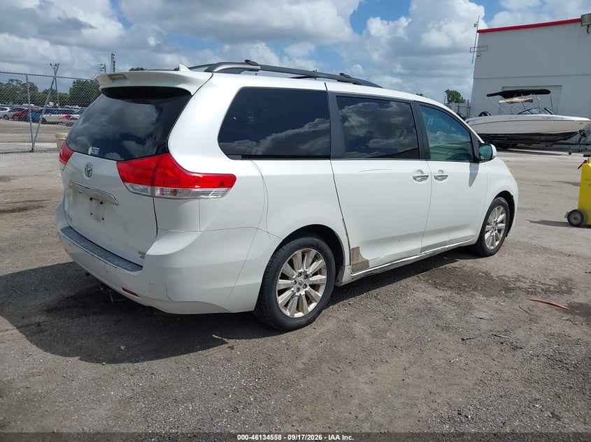 Vin: 5tddk3dc4bs019264, lot: 46634292, toyota sienna limited 20114