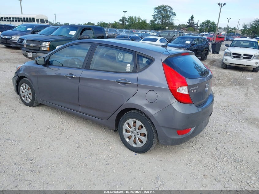 Vin: kmhct5ae2fu201326, lot: 46634329, hyundai accent gs 20153