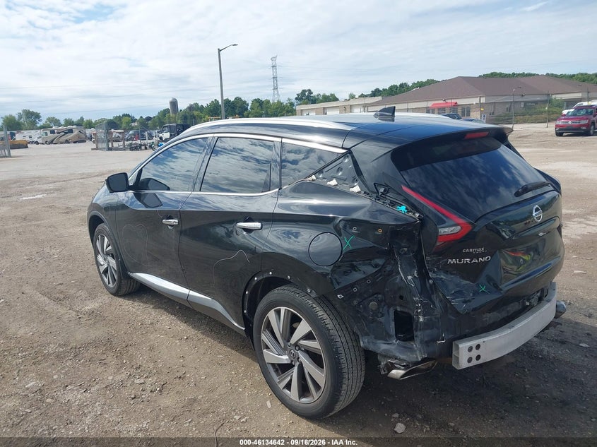 Vin: 5n1az2cj0mc131276, lot: 46634376, nissan murano sl fwd 20213