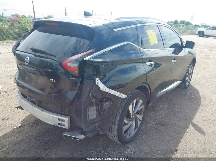 Vin: 5n1az2cj0mc131276, lot: 46634376, nissan murano sl fwd 20214