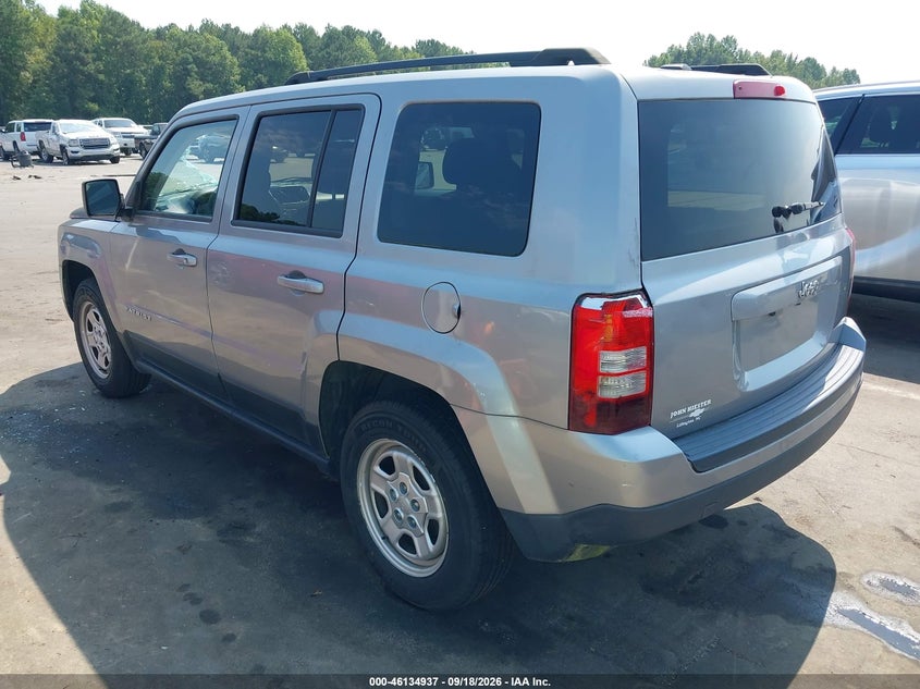 Vin: 1c4njpba3hd150464, lot: 46634671, jeep patriot sport fwd 20173