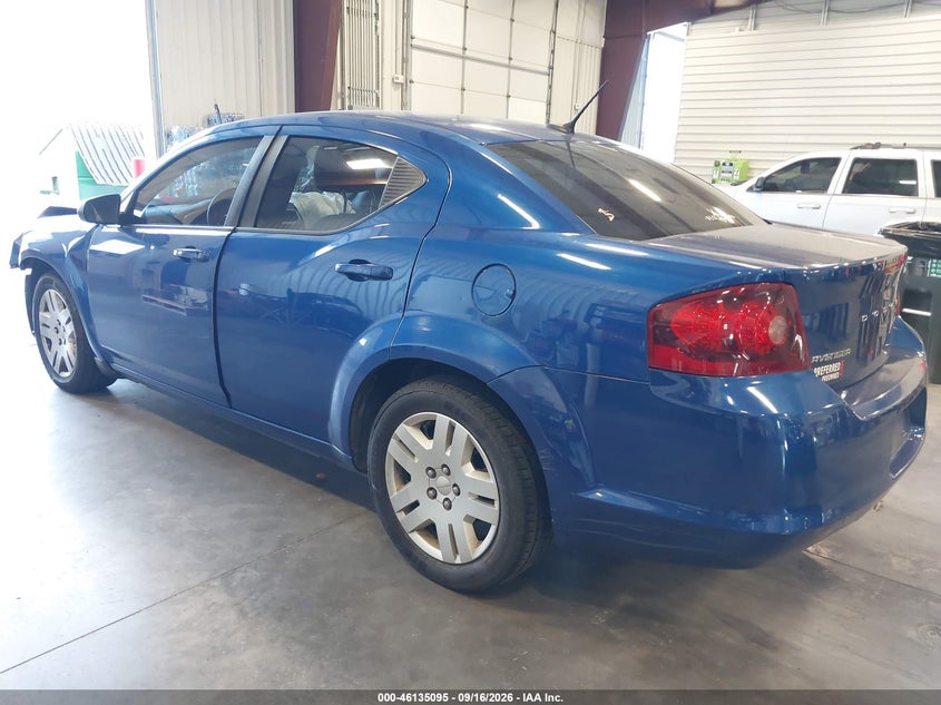 Vin: 1c3cdzab1en147965, lot: 46634829, dodge avenger se 20143