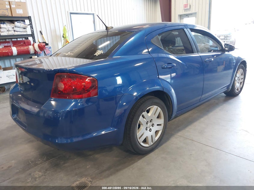 Vin: 1c3cdzab1en147965, lot: 46634829, dodge avenger se 20144