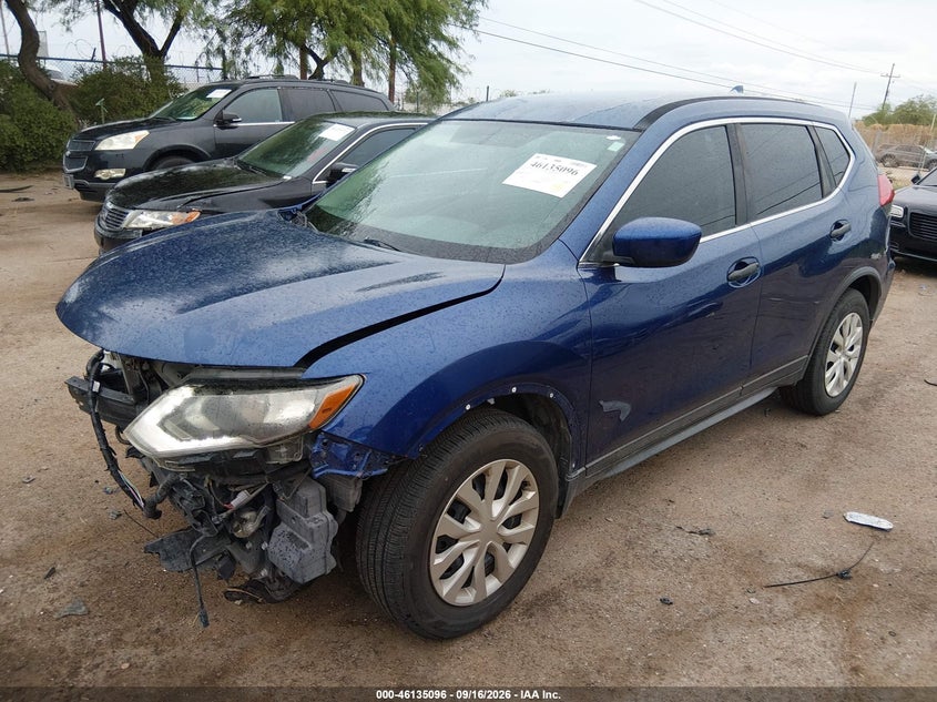 2017 Nissan Rogue S, Front End, IAAI, VIN JN8AT2MT1HW138235 — photo 2
