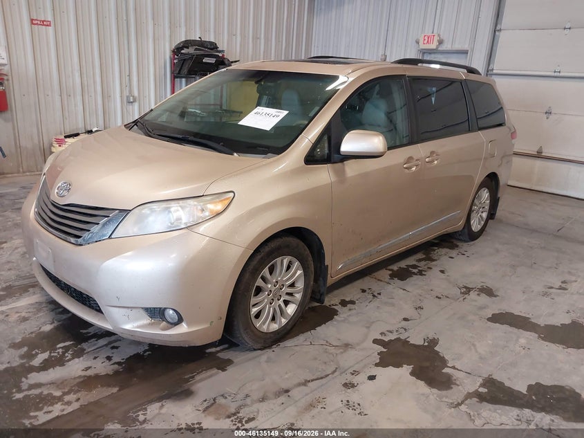 Vin: 5tdyk3dc7bs170391, lot: 46634883, toyota sienna xle v6 20112