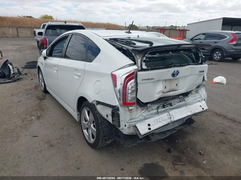 Vin: jtdkn3du8c5498111, lot: 46634988, toyota prius five 20123