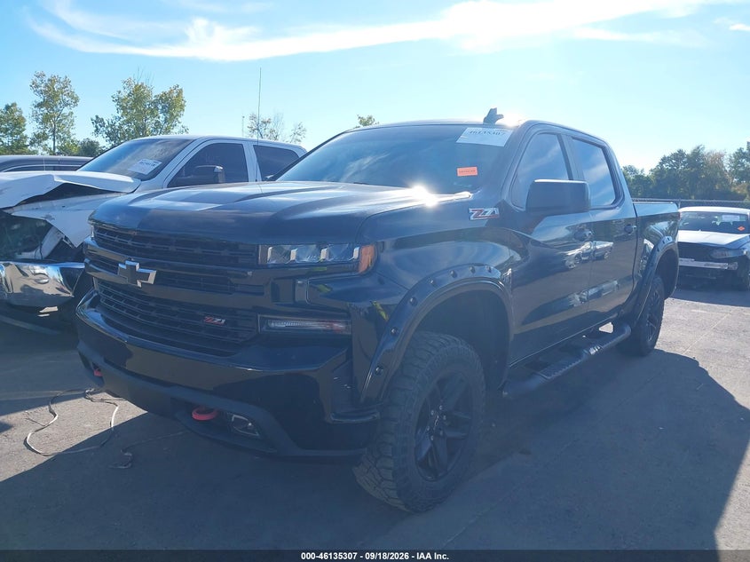 Vin: 1gcpyfed3mz209143, lot: 46635041, chevrolet silverado 1500 4wd  short bed lt trail boss 20212