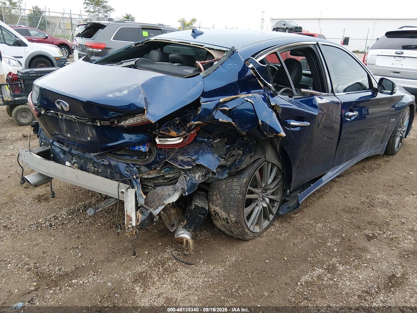 Vin: jn1fv7apxkm760113, lot: 46635074, infiniti q50 3.0t red sport 400 20194