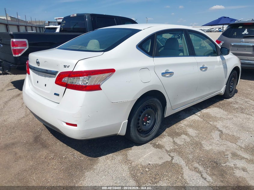 Vin: 3n1ab7ap7dl624893, lot: 46635134, nissan sentra sv 20134