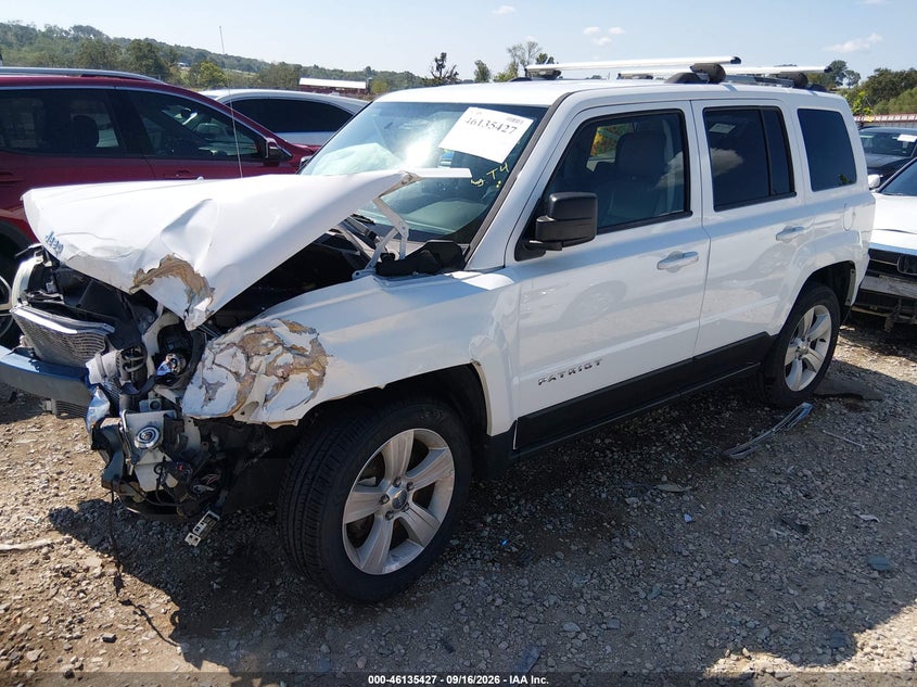 Vin: 1c4njpcbxdd184581, lot: 46635161, jeep patriot limited 20132