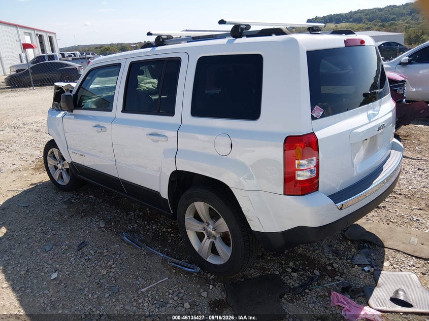 Vin: 1c4njpcbxdd184581, lot: 46635161, jeep patriot limited 20133