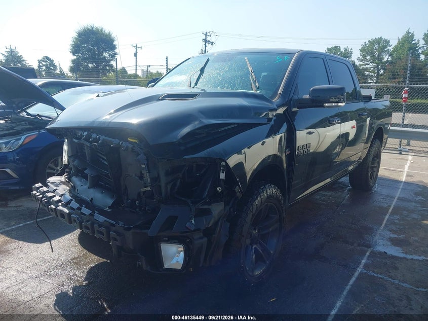Vin: 1c6rr7mt8hs539788, lot: 46635183, dodge ram 1500 sport  4x4 5'7 box 20172