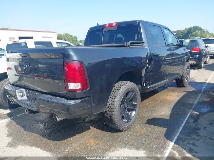 Vin: 1c6rr7mt8hs539788, lot: 46635183, dodge ram 1500 sport  4x4 5'7 box 20174