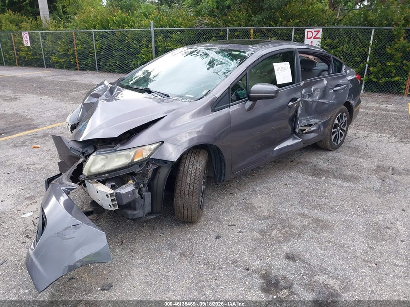 Vin: 19xfb2f81fe032226, lot: 46635203, honda civic ex 20152