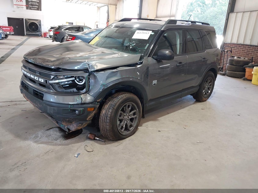 Vin: 3fmcr9b66nrd92171, lot: 46635247, ford bronco sport big bend 20222