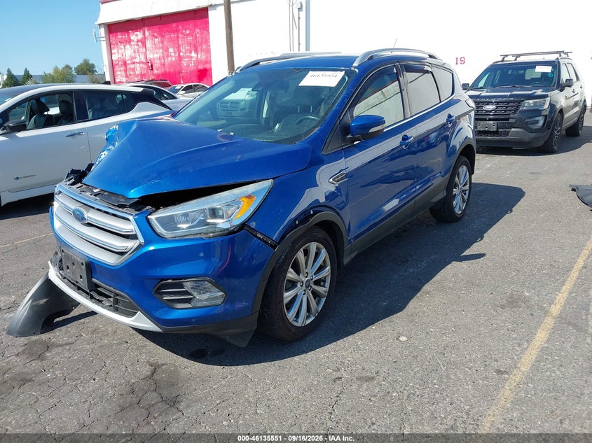 Vin: 1fmcu9j97hua64362, lot: 46635285, ford escape titanium 20172