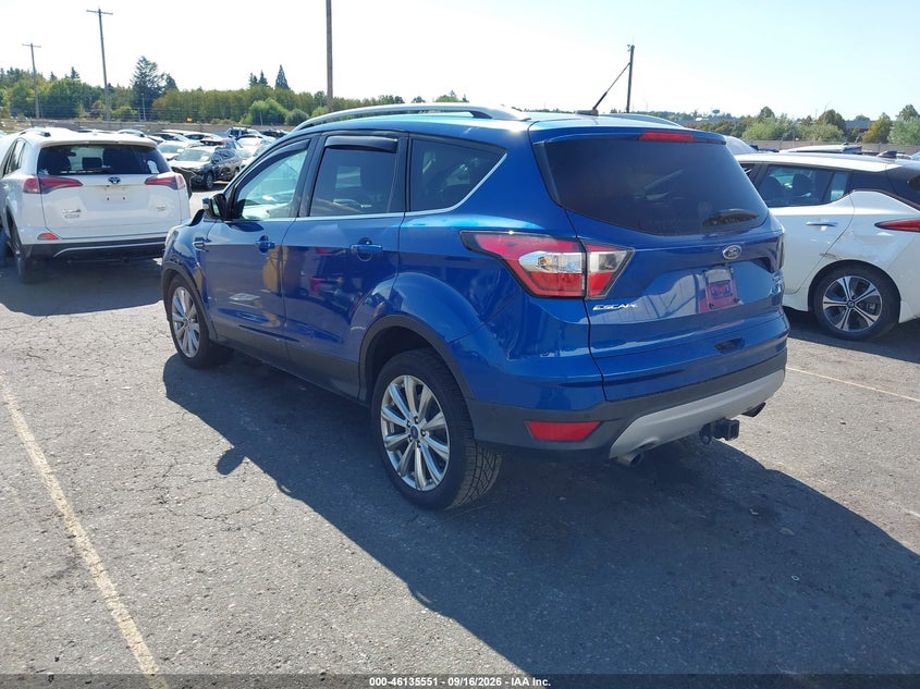 Vin: 1fmcu9j97hua64362, lot: 46635285, ford escape titanium 20173