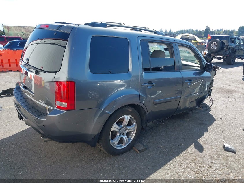 Vin: 5fnyf4h77db055398, lot: 46635290, honda pilot ex-l 20134