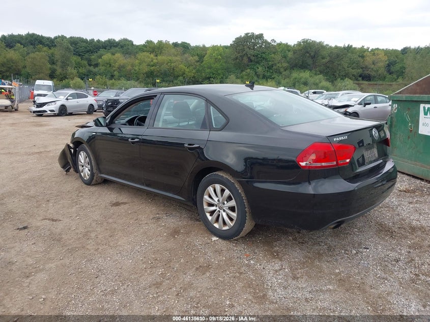 Vin: 1vwas7a37fc007841, lot: 46635364, volkswagen passat 1.8t wolfsburg edition 20153