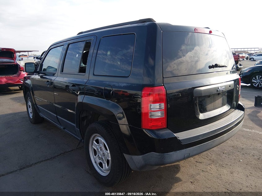 Vin: 1c4njpba3ed692384, lot: 46635381, jeep patriot sport 20143