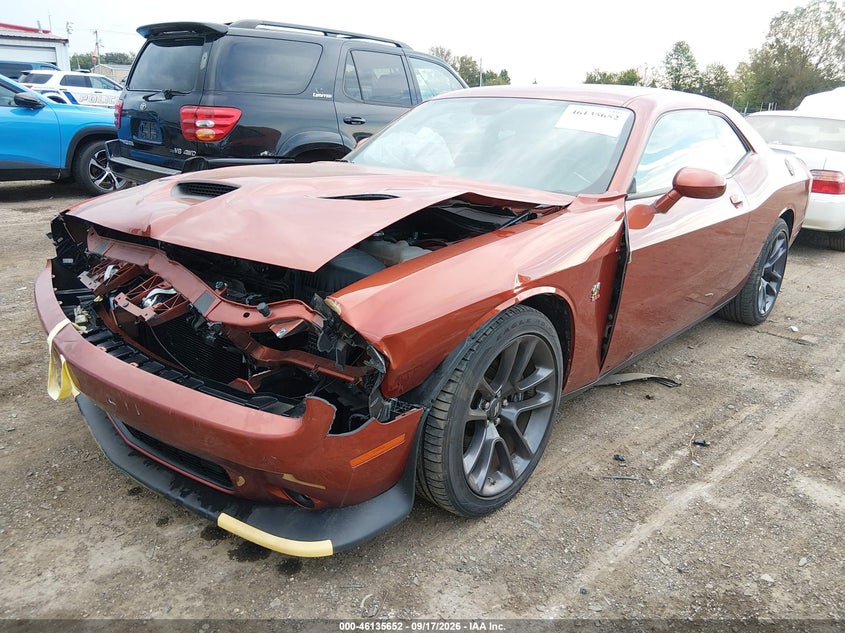 Vin: 2c3cdzfj2ph611213, lot: 46635386, dodge challenger r/t scat pack 20232