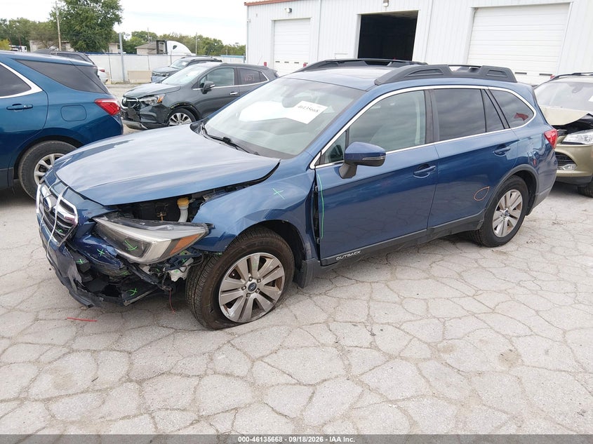 Vin: 4s4bsahc5k3332455, lot: 46635402, subaru outback 2.5i premium 20192